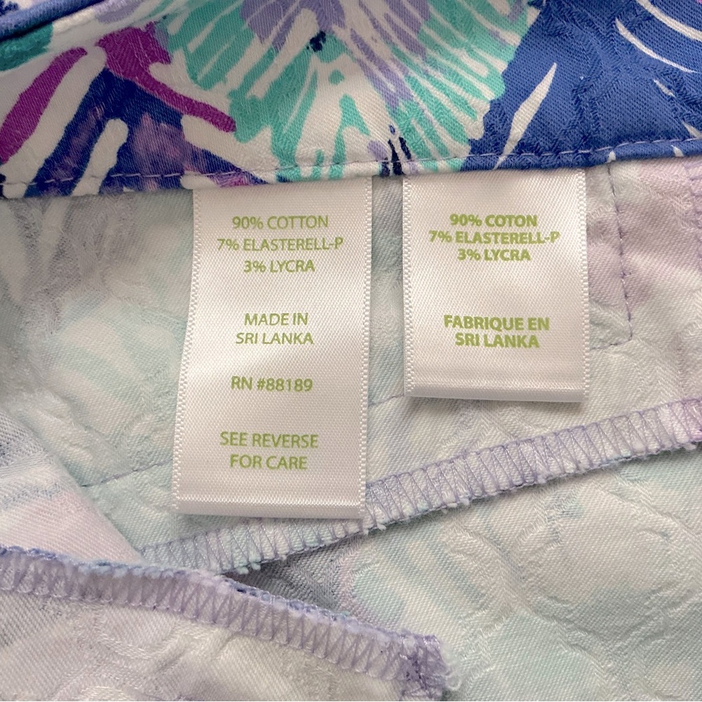 Lilly Pulitzer Kelly Quill Out Multi-color Skinny Ankle Pants Size 2 - Picture 8 of 8